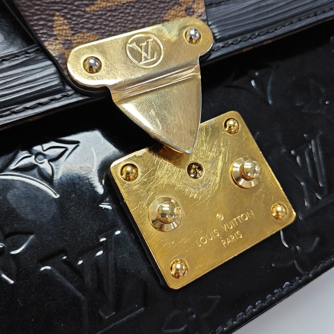 WYNWOOD Monogram Patent Leather Black
