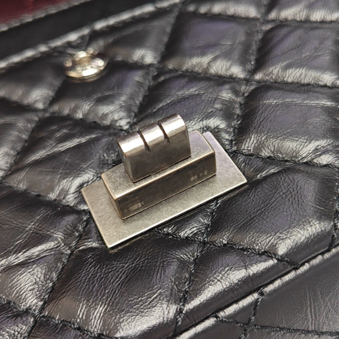 2.55 225 (small) Quilted Calfskin Black