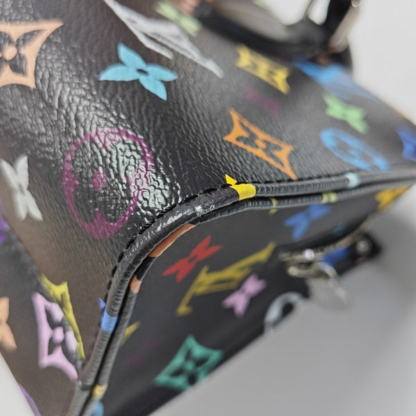 LV × TM ONTHEGO EAST WEST Chain Monogram Coated Canvas Black