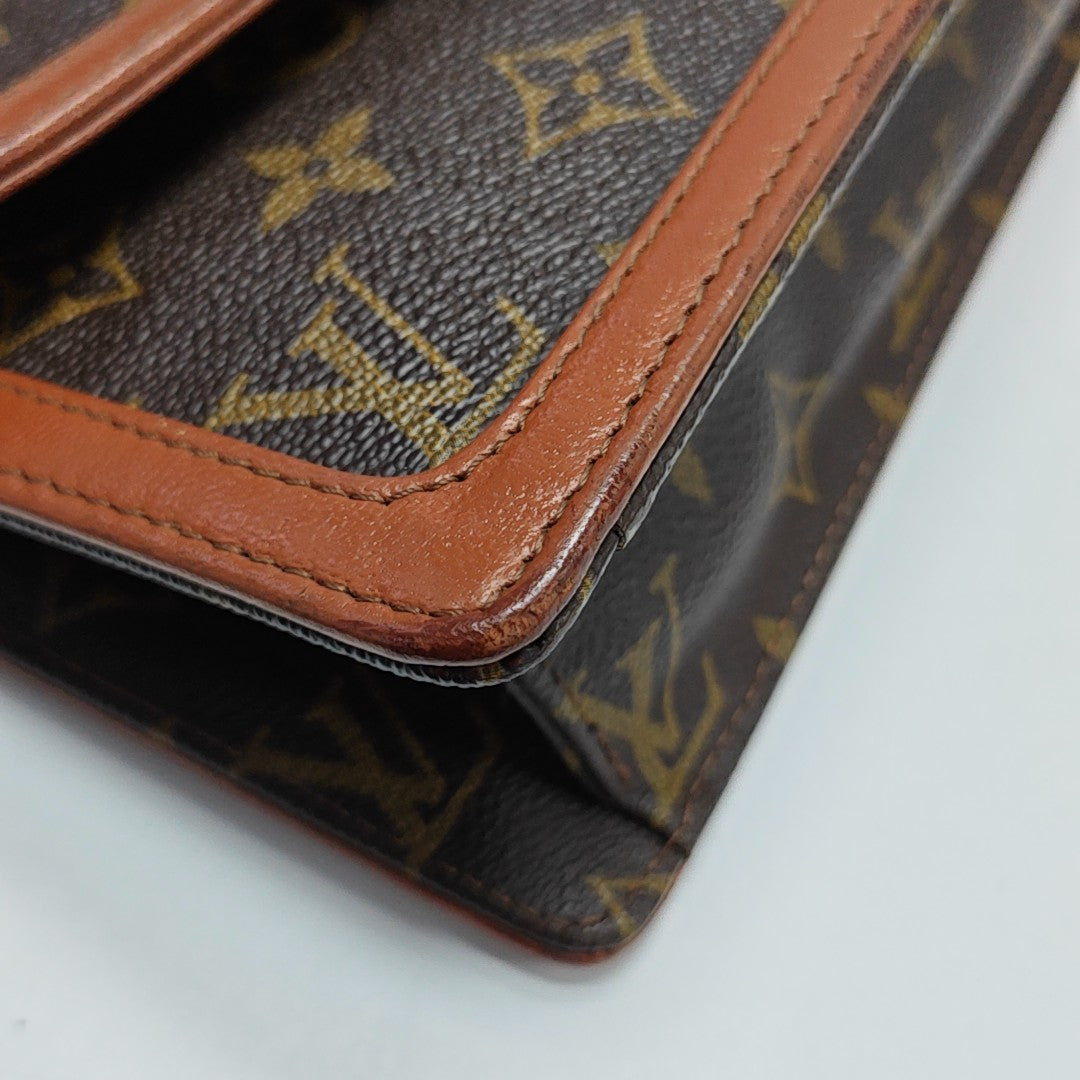 DAME GM Monogram Coated Canvas Brown