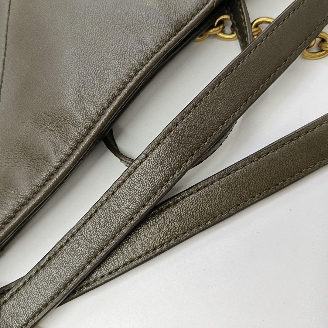 JAMIE SHOPPING Medium Quilted Lambskin Gray