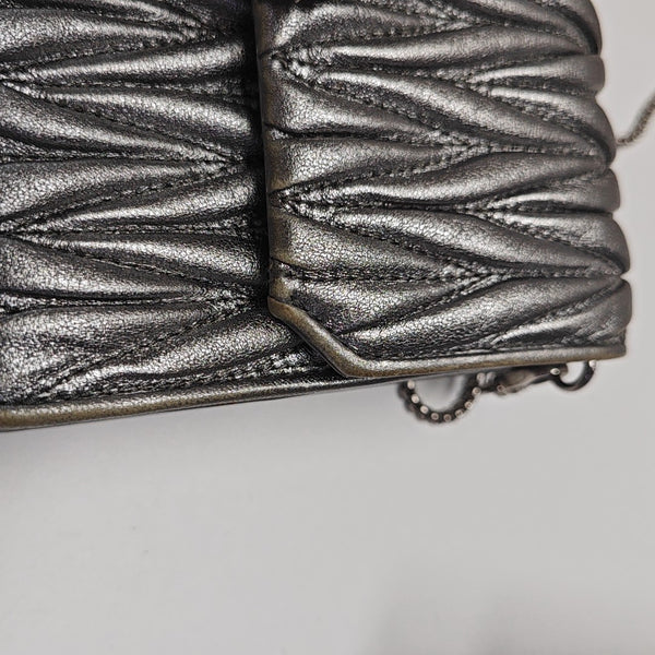 Matelassé Quilted Lambskin Silver