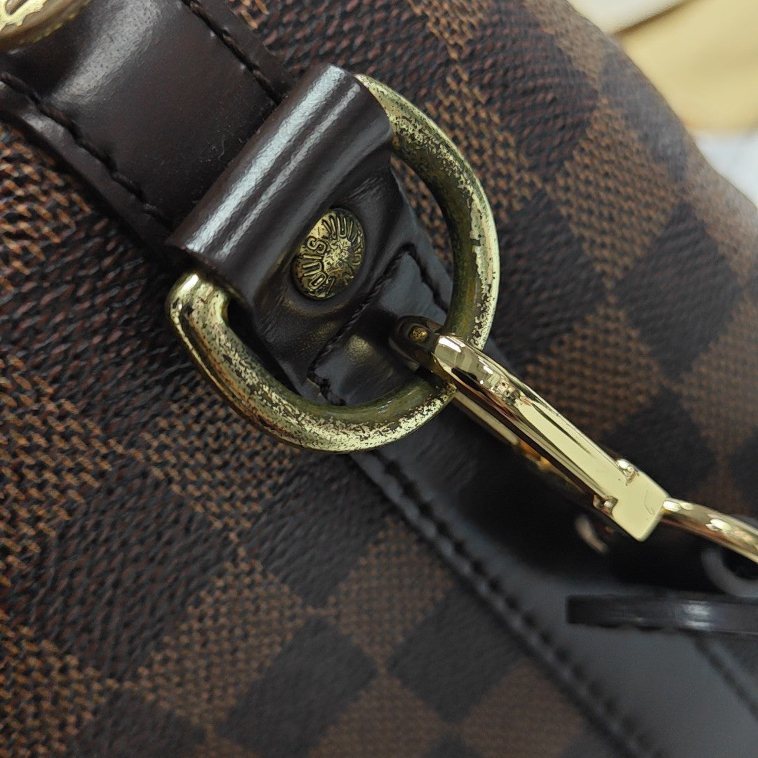 SPEEDY 30 Damier Ebene Coated Canvas Brown