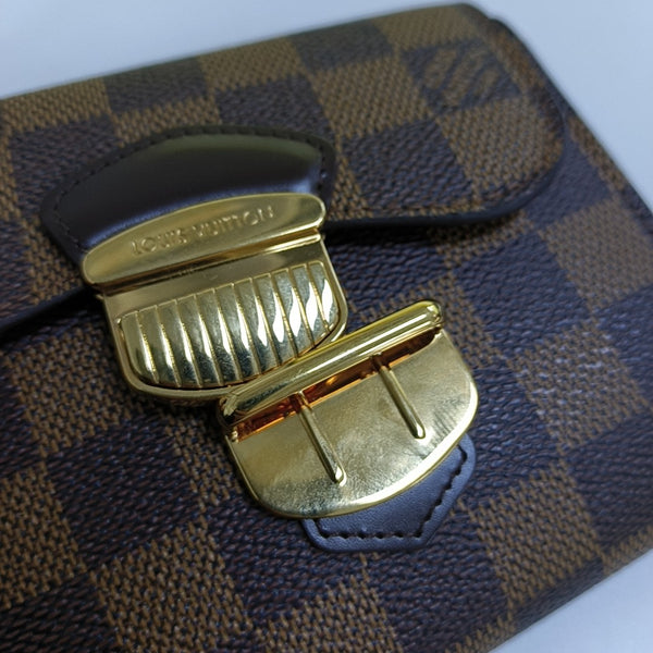 JOEY Damier Ebene Coated Canvas Brown Wallet