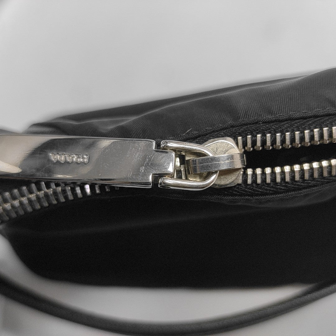 Nylon Top Handle Bag Black