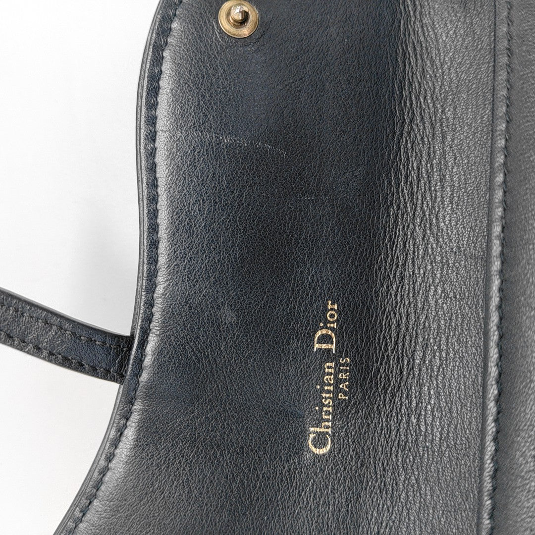 Authenticated pre-owned  Saddle Small Oblique Canvas Blue - Shoulder Bag at Looply