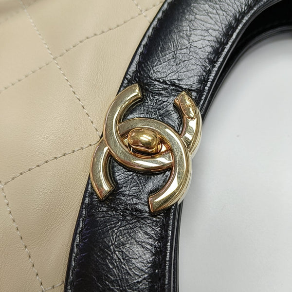 CHANEL 31 Large Quilted Calfskin Beige