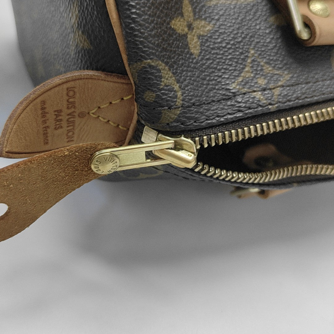 SPEEDY 25 Monogram Coated Canvas Brown