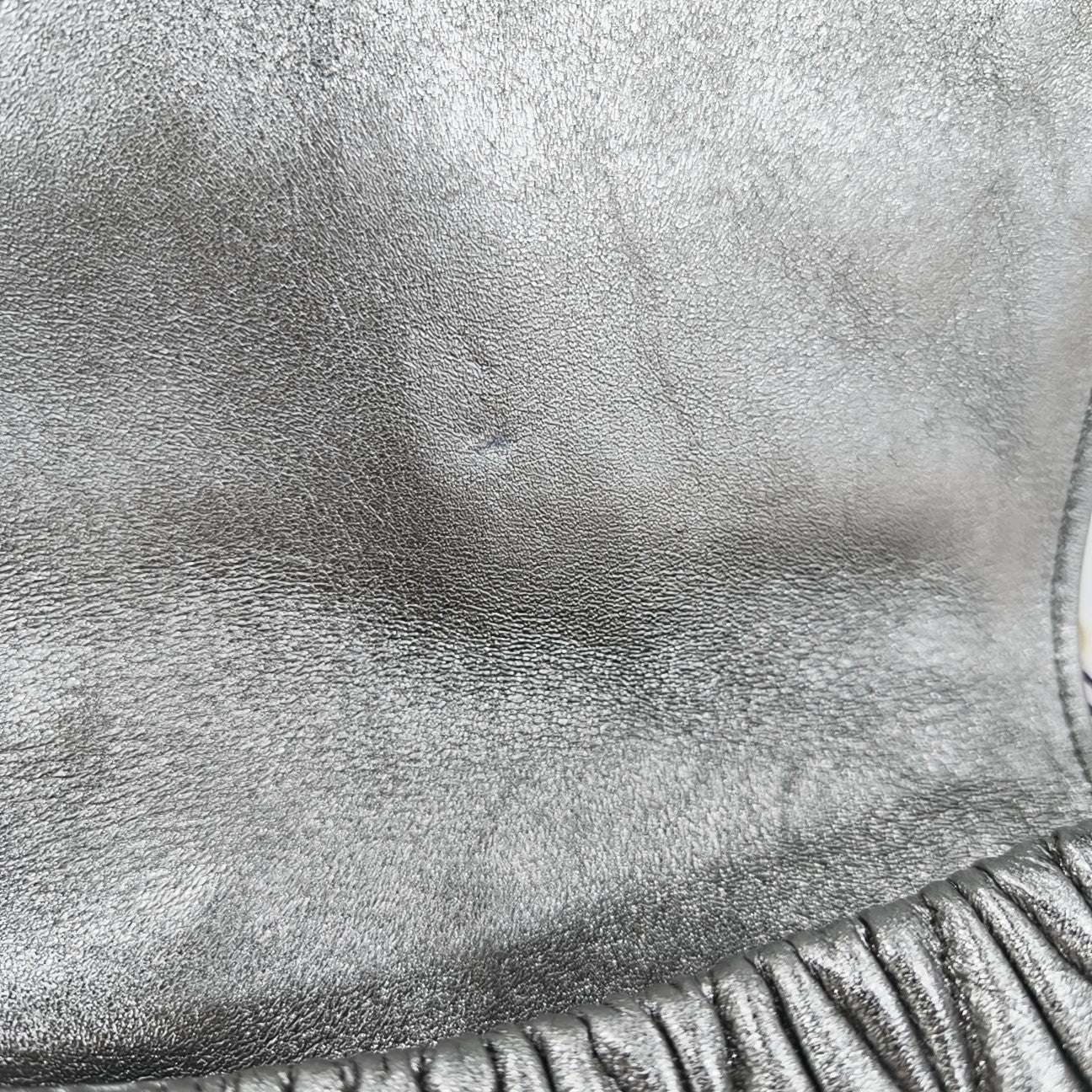 Quilted Lambskin Shoulder Bag Silver