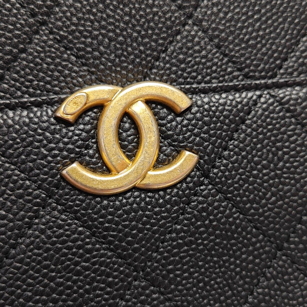 Quilted Grained Calfskin Black