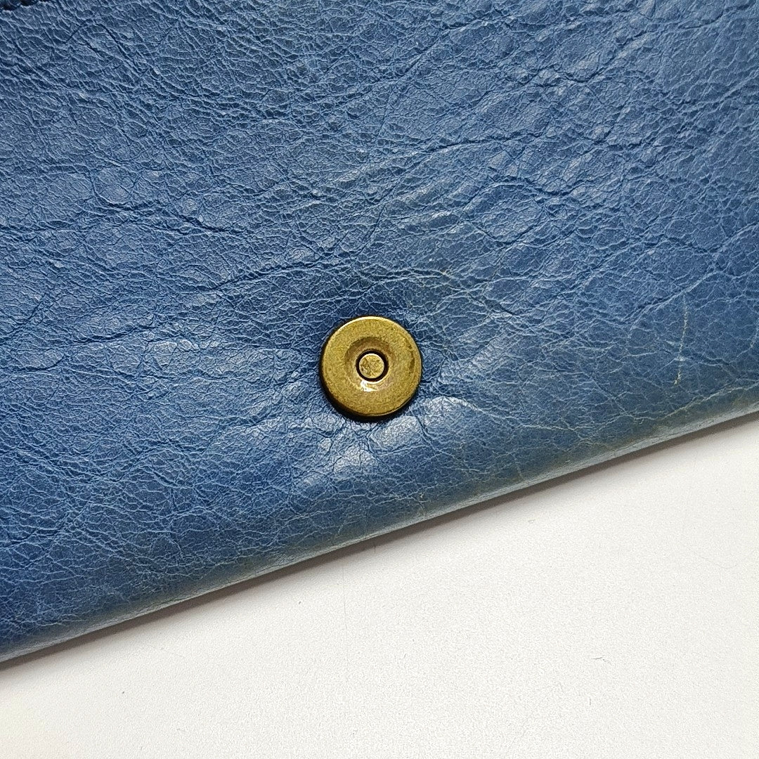 Authenticated pre-owned  Classic City Lambskin Blue Wallet - Wallet at Looply
