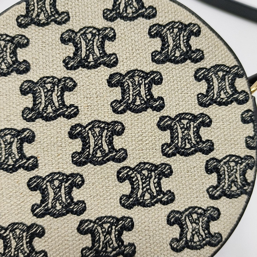 Fabric Shoulder Bag White