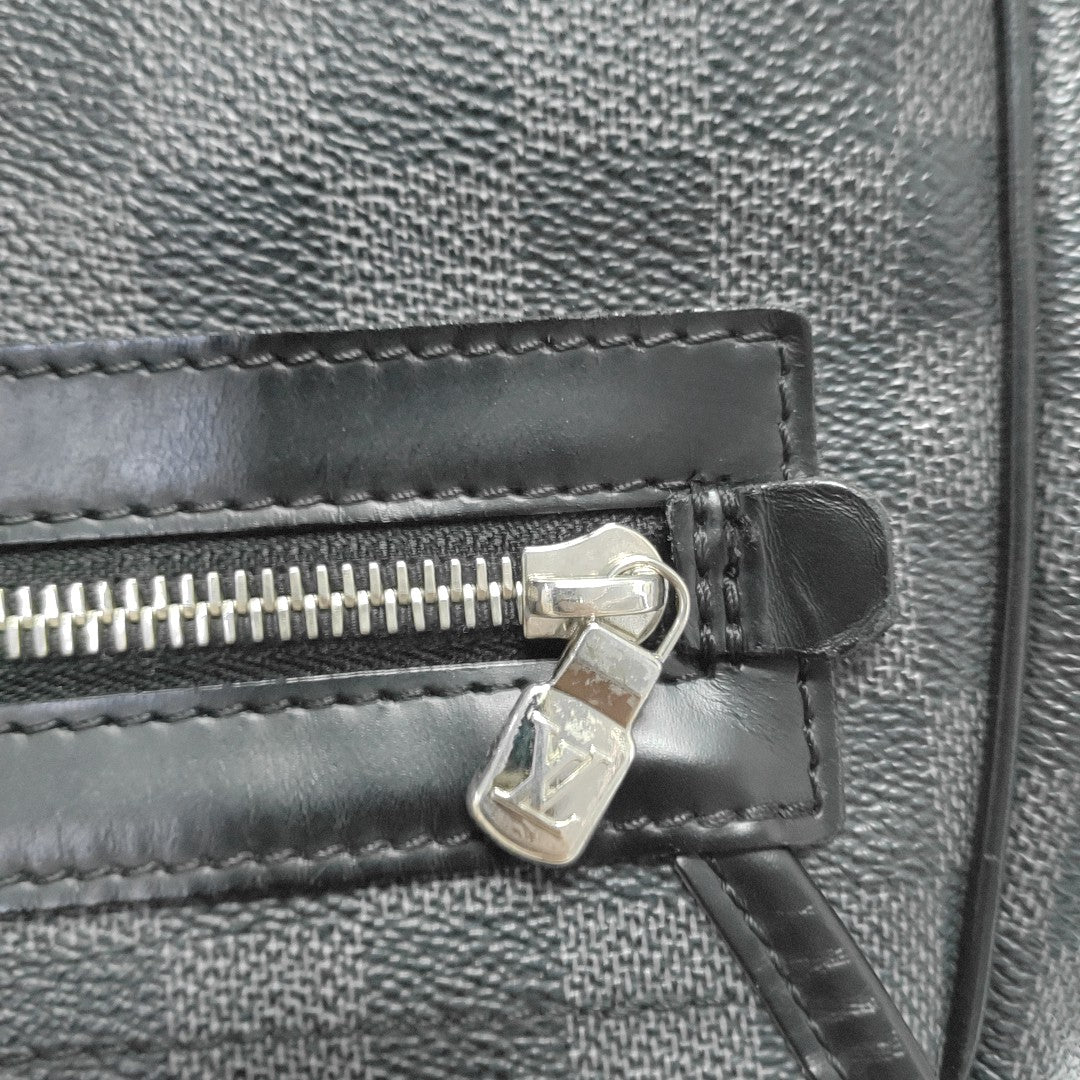 DISTRICT GM Damier Graphite Coated Canvas Black
