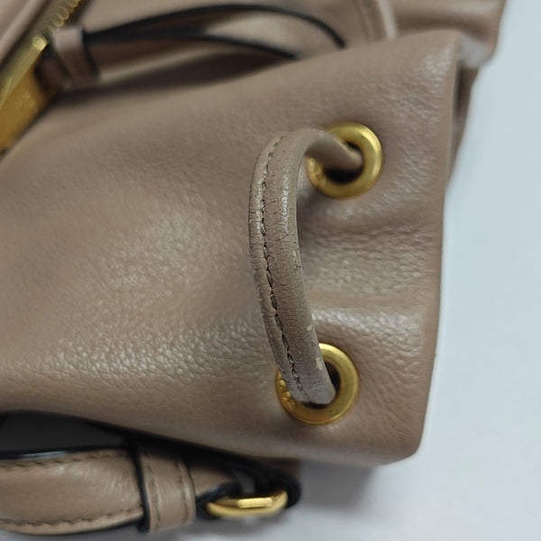 Calfskin Bucket Bag Beige