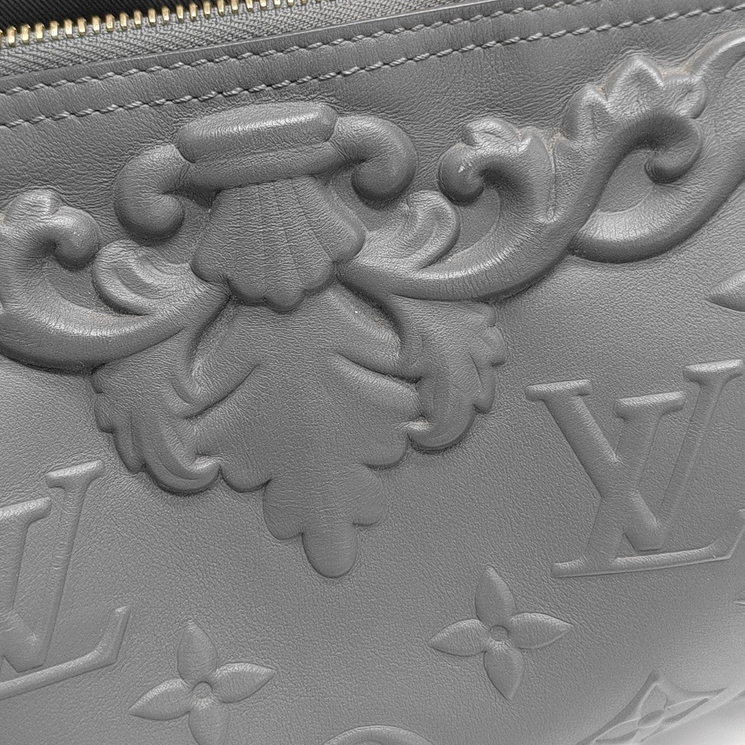 KEEPALL GM Monogram Calfskin Gray