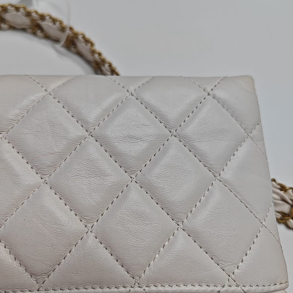 WOC Quilted Calfskin White