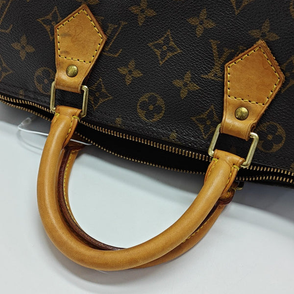 SPEEDY 30 Monogram Coated Canvas Brown