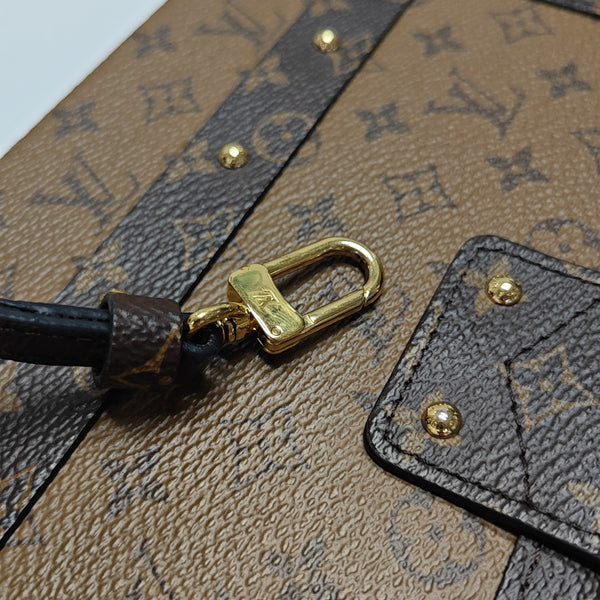 PETITE MALLE Monogram Coated Canvas Brown