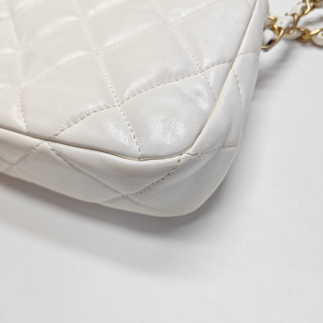 Quilted Lambskin White