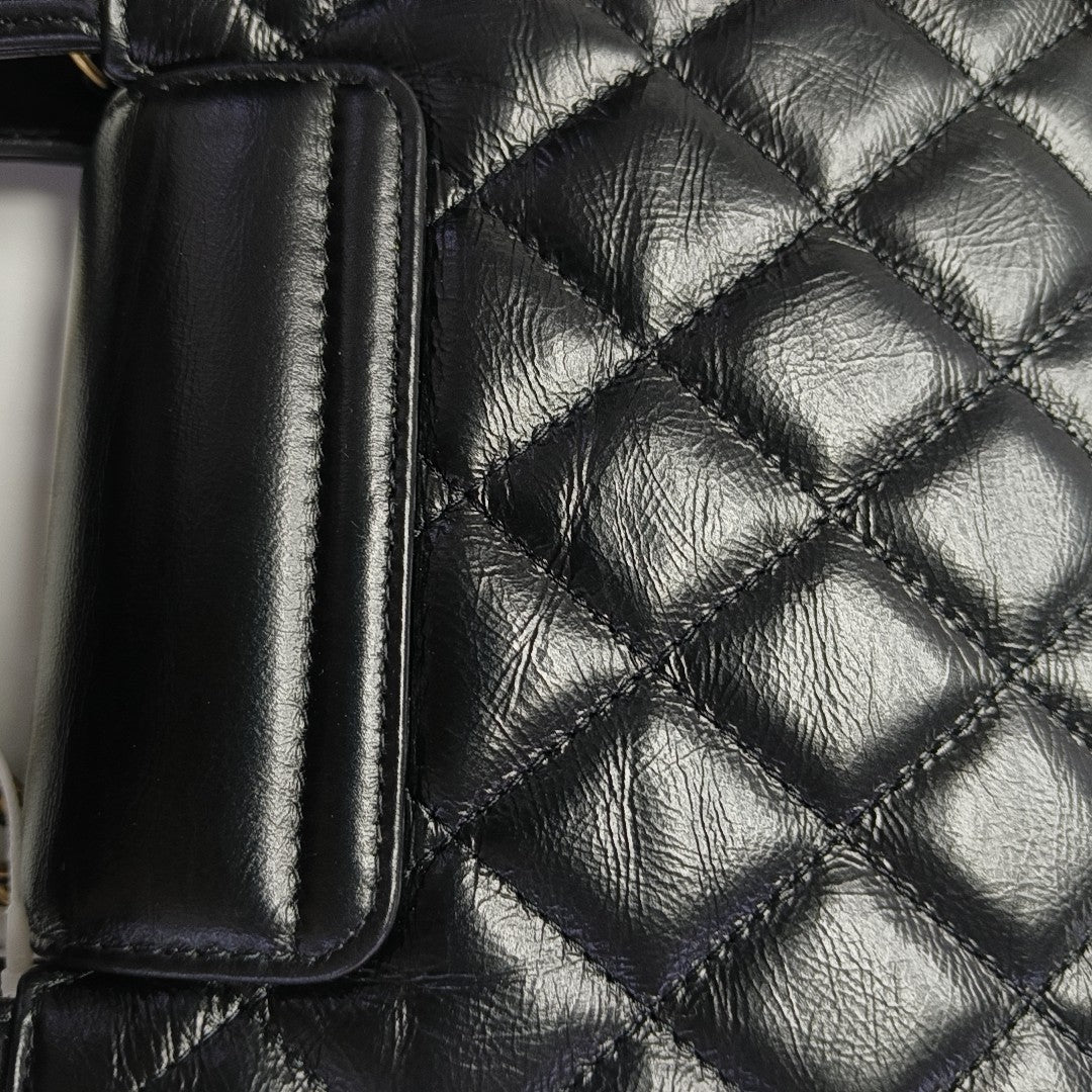 KELLY Mini Quilted Calfskin Black