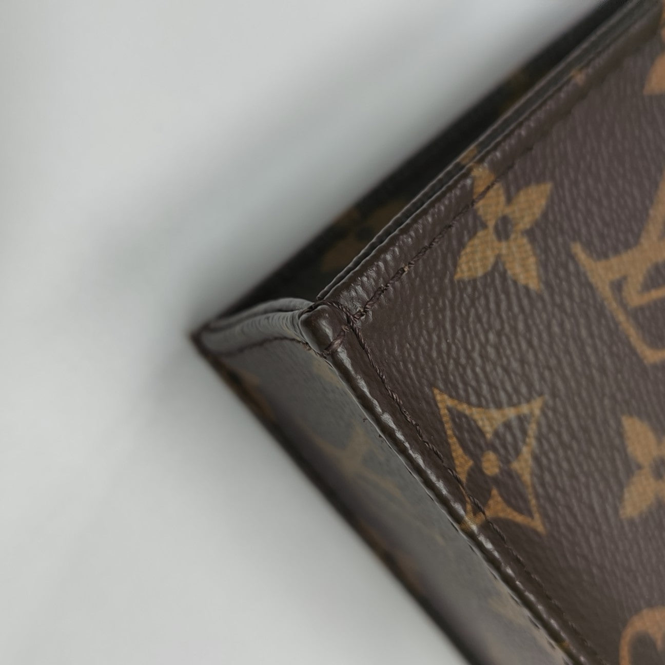 SAC PLAT Mini Monogram Coated Canvas Brown