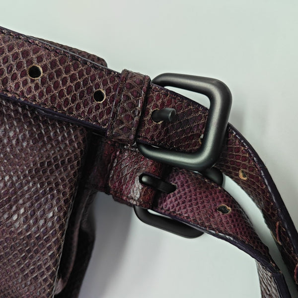 Lizard Top Handle Bag Red