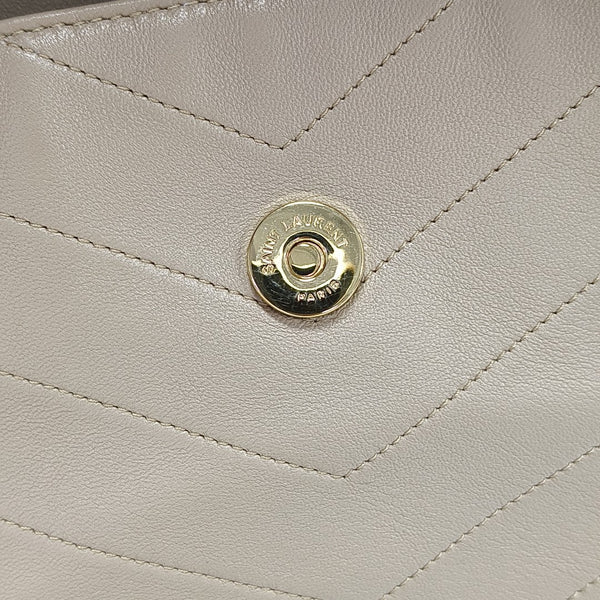 NIKI Medium Chevron Lambskin Beige