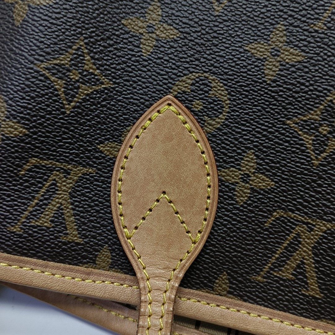 NEVERFULL MM Monogram Coated Canvas Brown