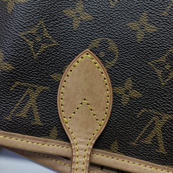 NEVERFULL MM Monogram Coated Canvas Brown