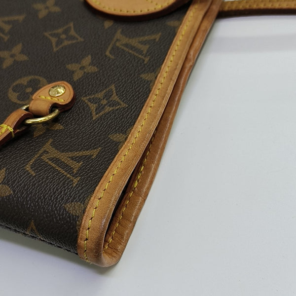 NEVERFULL MM Monogram Coated Canvas Brown