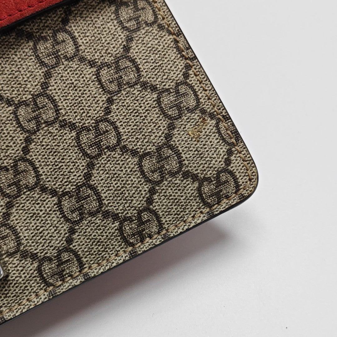 Dionysus Mini Monogram Coated Canvas Beige