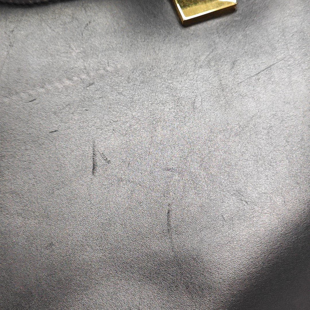 Leather Shoulder Bag Black