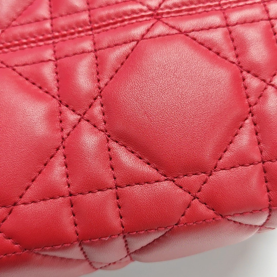 Toujours Small Cannage Calfskin Red