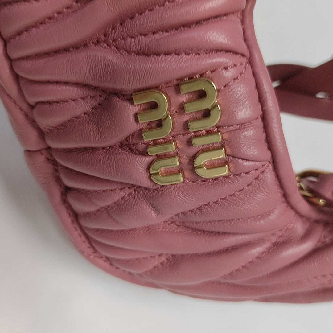 Wander Matelassé Quilted Lambskin Red