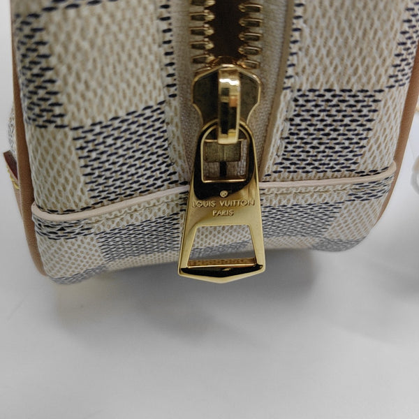 DEAUVILLE Mini Damier Azur Coated Canvas White