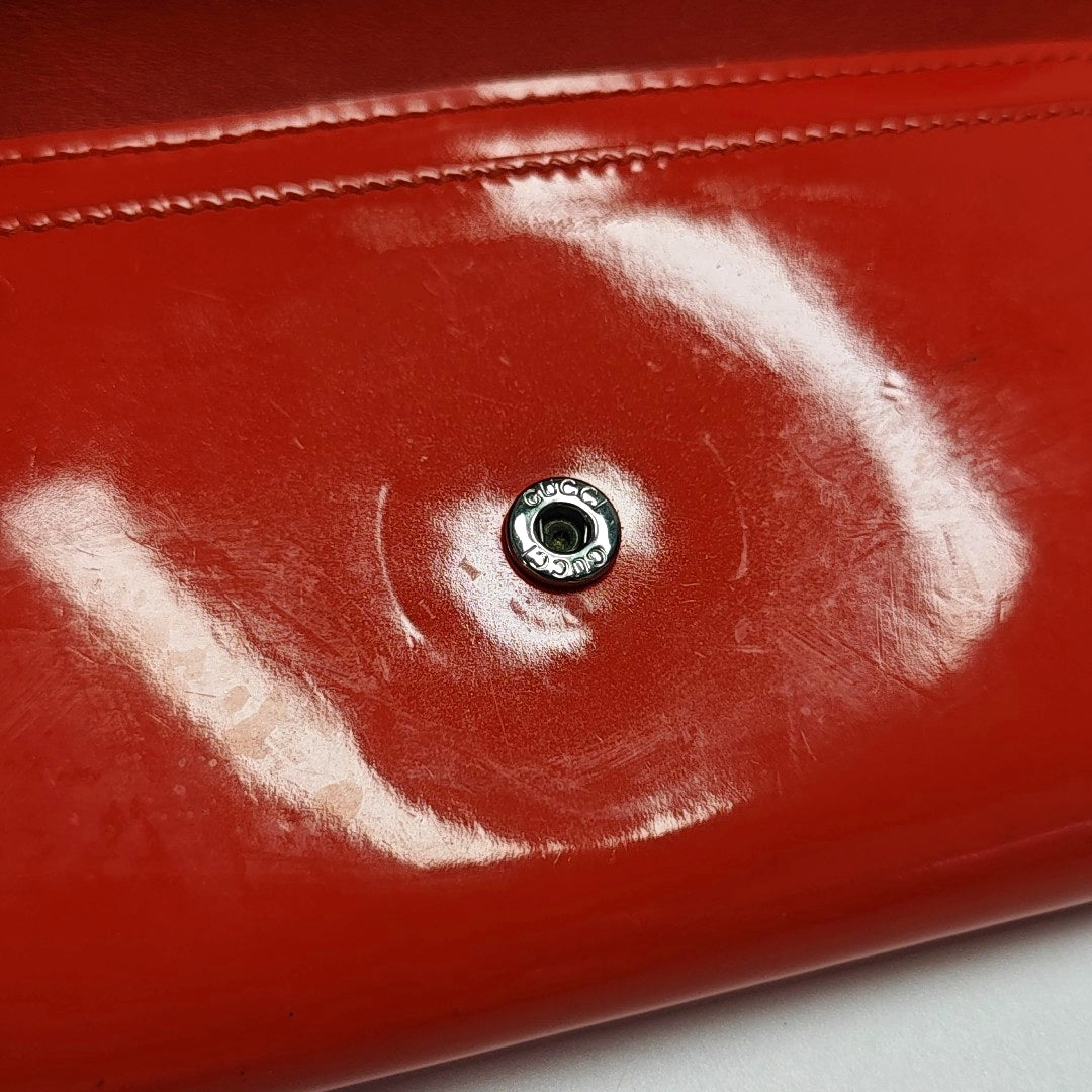 Interlocking G Calfskin Red Wallet