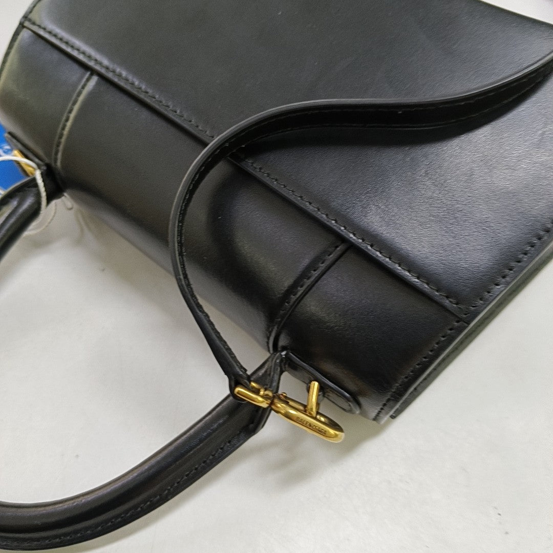Hourglass S Calfskin Black