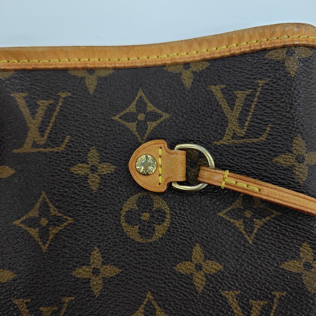 NEVERFULL MM Monogram Coated Canvas Brown