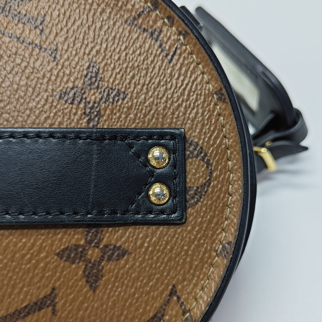 BOITE CHAPEAU Mini Monogram Coated Canvas Brown
