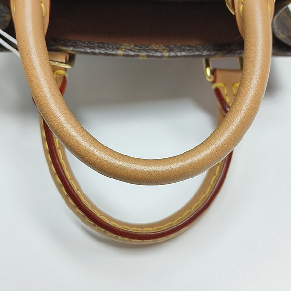 SAC PLAT Mini Monogram Coated Canvas Brown