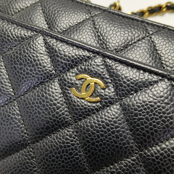 WOC Quilted Grained Calfskin Black