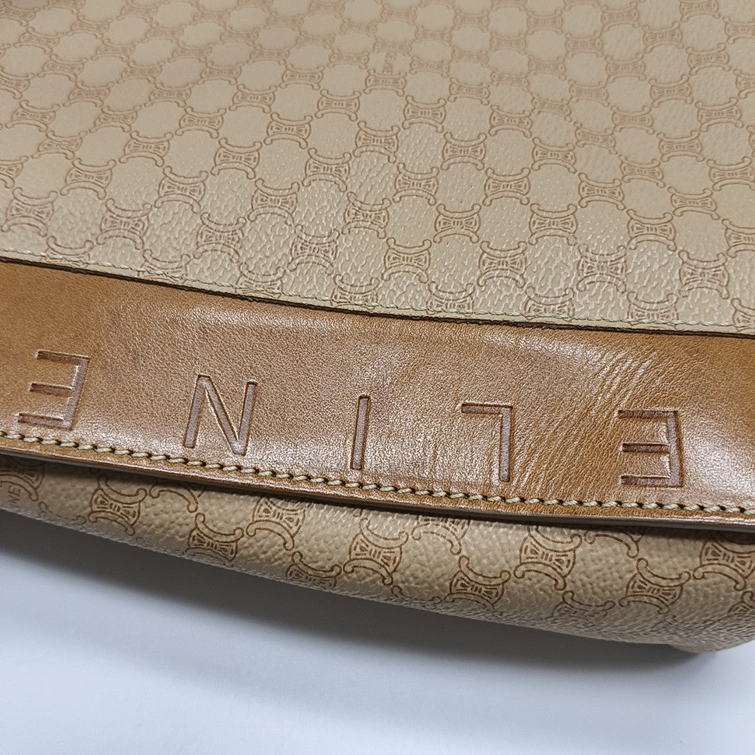 Coated Canvas Tote Bag Beige