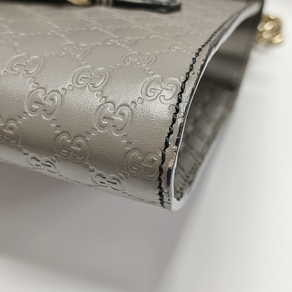 Emily Chain Monogram Calfskin Gray