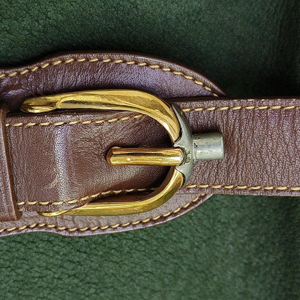 Quilted Suede Shoulder Bag Green