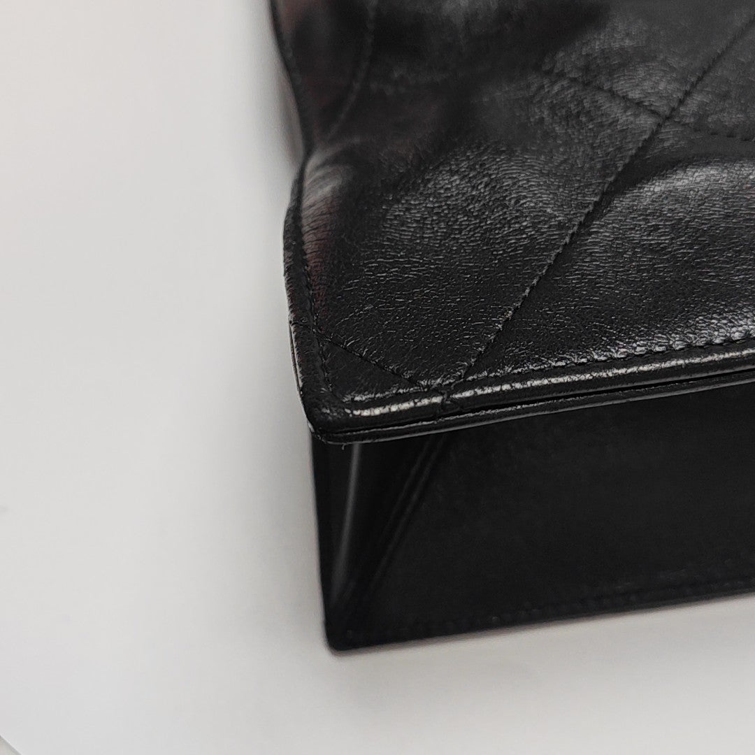 Quilted Lambskin Shoulder Bag Black
