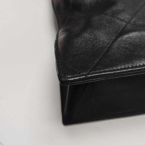 Quilted Lambskin Shoulder Bag Black