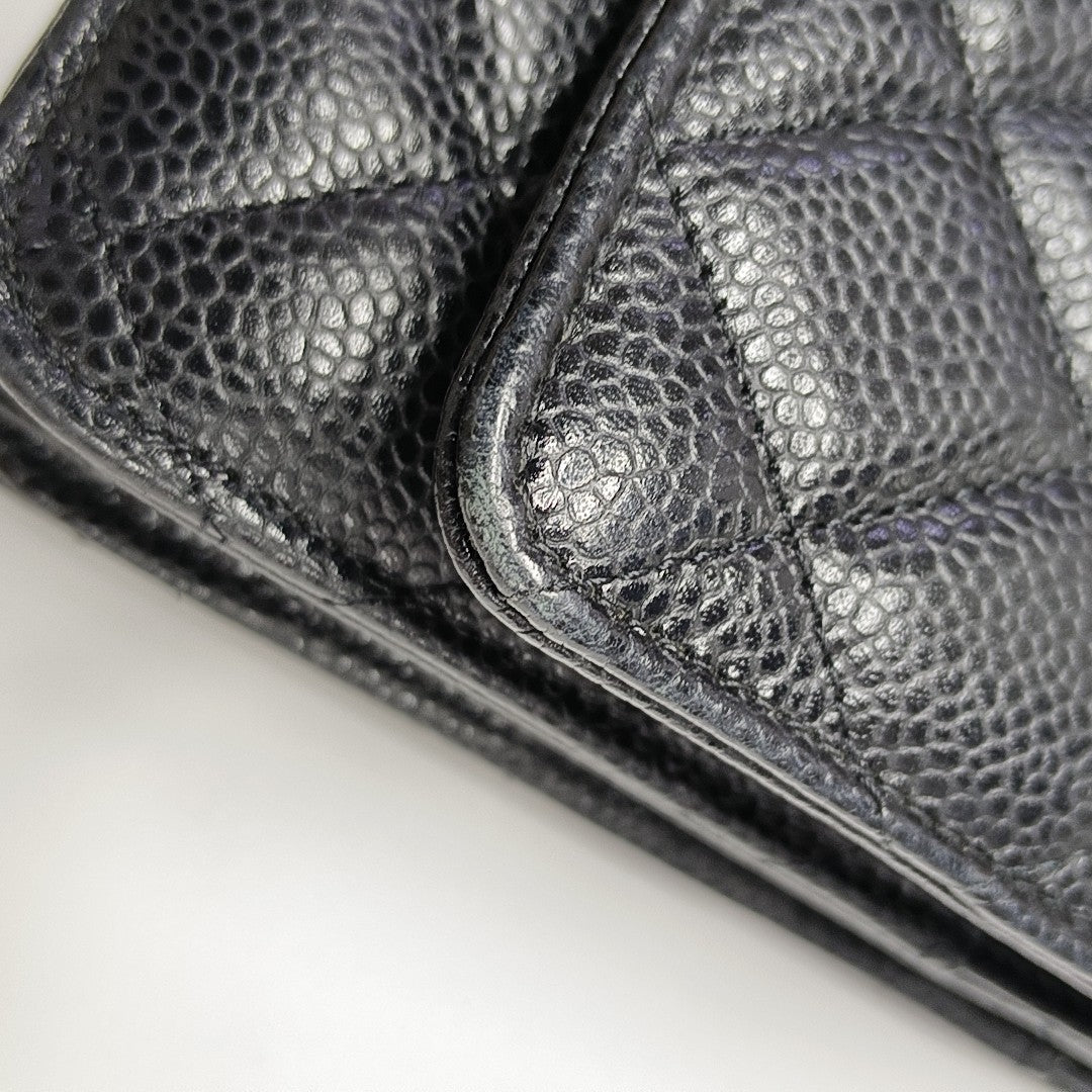WOC Quilted Grained Calfskin Black