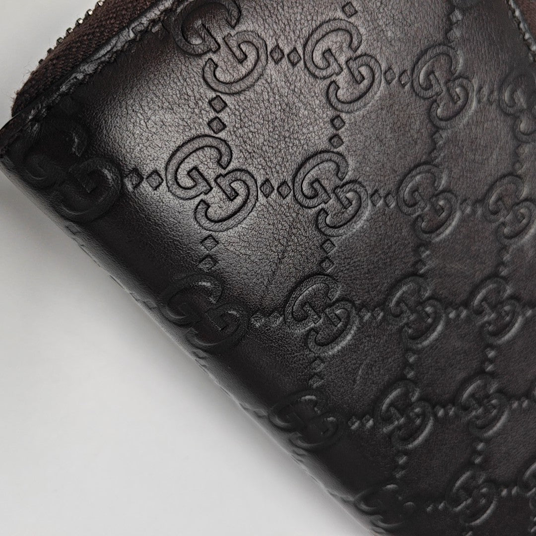 Signature Monogram Calfskin Brown Wallet