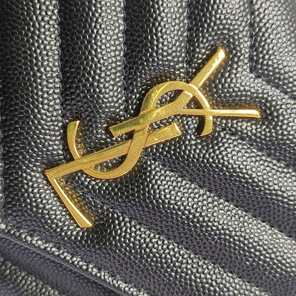 MONOGRAM Chevron Calfskin Black