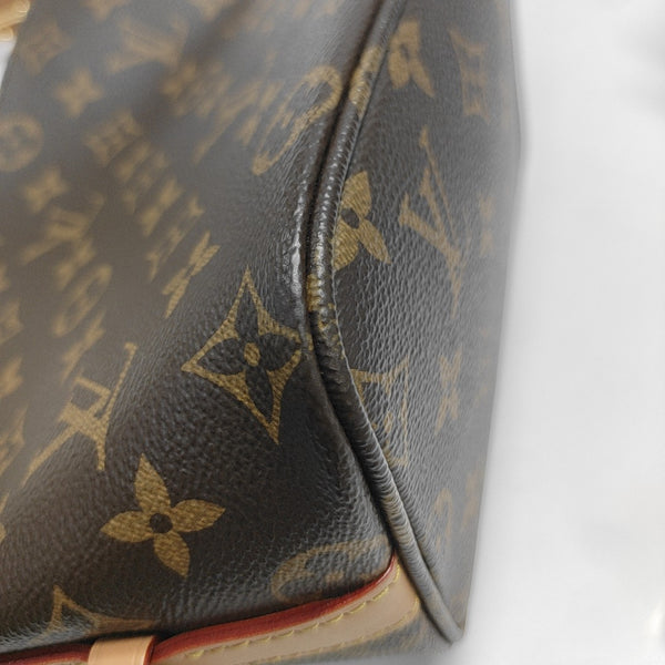 ALL IN BB Monogram Coated Canvas Brown